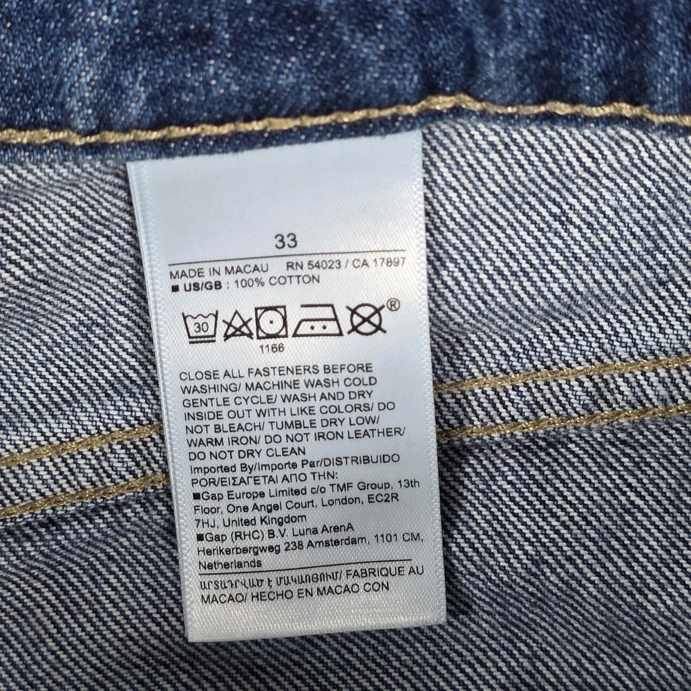 Banana Republic Jeans Mens 33 High-Rise‎ Rigid Bow Full Bow Medium Wash Denim